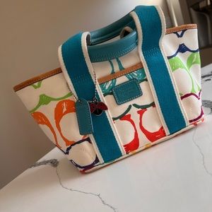 Coach  purse crayon multicolor canvas bag